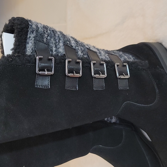 10 )Sporto® Kara Waterproof Suede Tall Boot with Sweater Detail - Picture 4 of 8